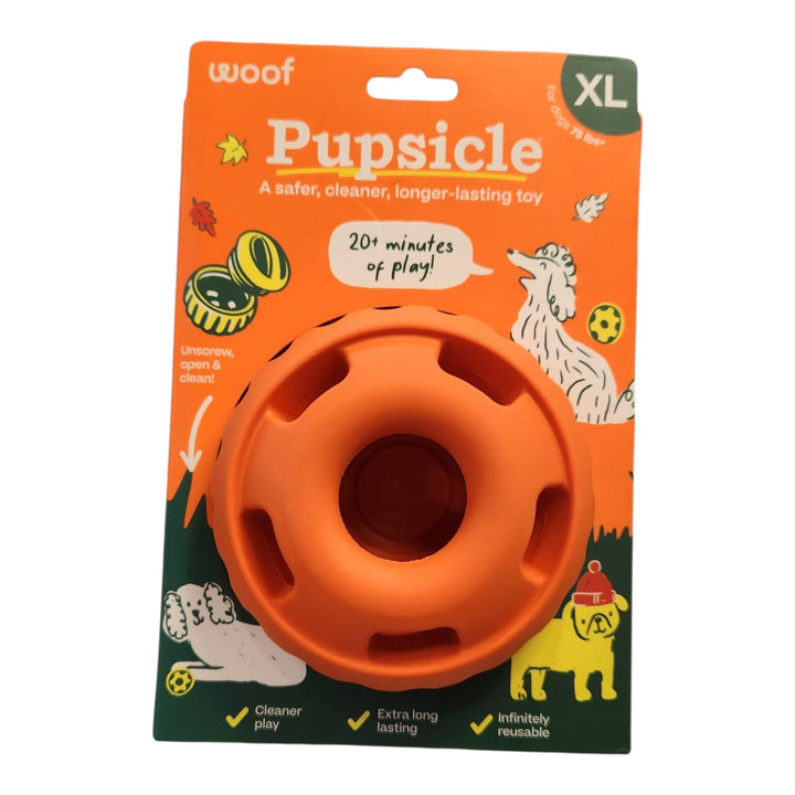 Woof Pupsicle jouet interactif à remplir Automne Orange (édition limitée)