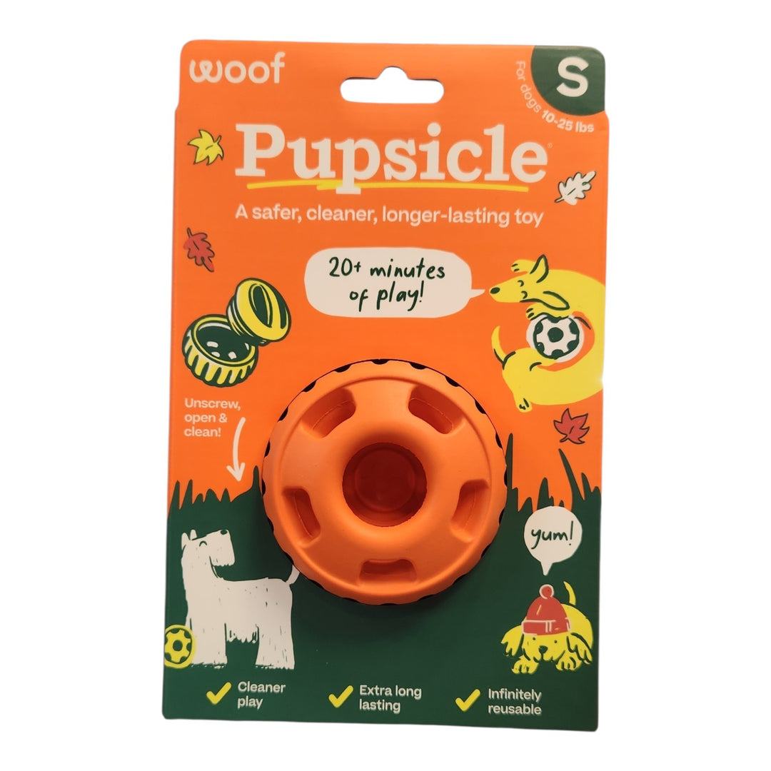 Woof Pupsicle jouet interactif à remplir Automne Orange (édition limitée)