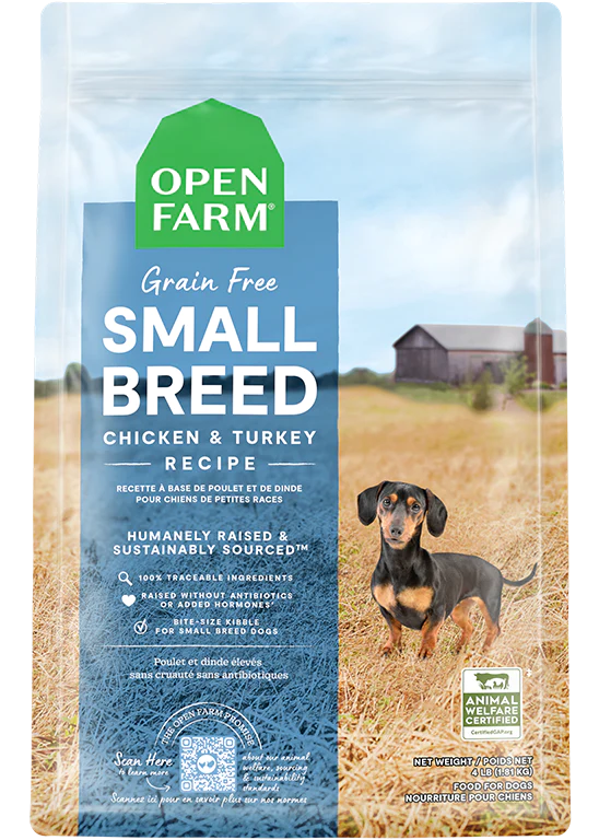 Open Farm nourriture sèche pour chiens de petites races Poulet et dinde 1.81 kg     *** Livraison locale seulement ***