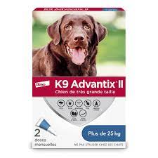 Elanco traitement contre puces et tiques pour chiens K9 Advantix 2