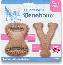 Benebone jouet en nylon à gruger pour chiots Puppy Pack saveur de bacon