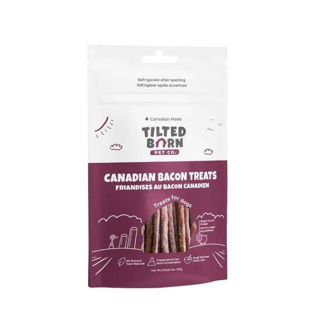 Tilted Barn gâteries pour chiens Bacon canadien 100g