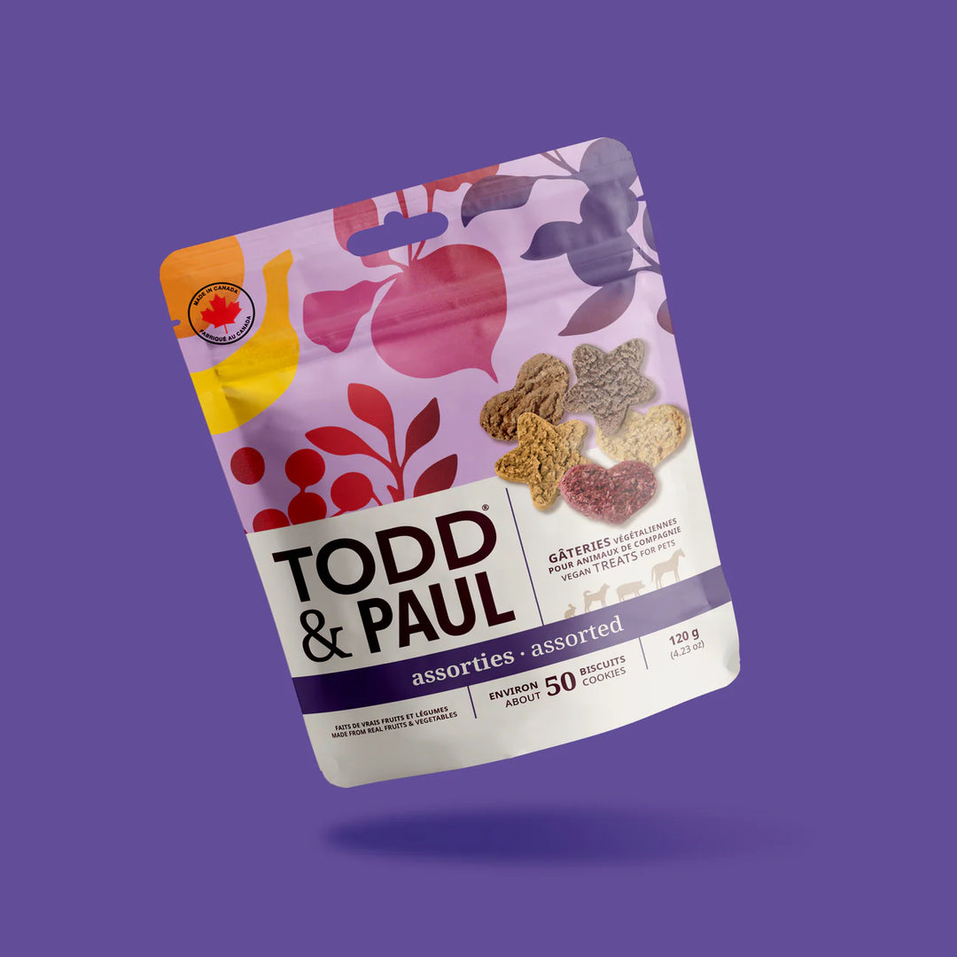 Todd & Paul gâterie végétarienne pour chiens Biscuits assortis 120g