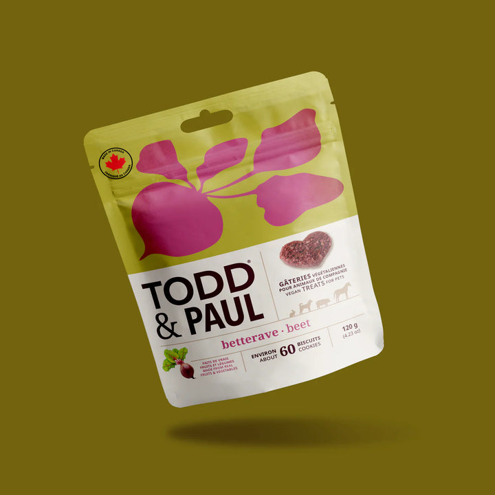 Todd & Paul gâterie végétarienne pour chiens Betterave 120g