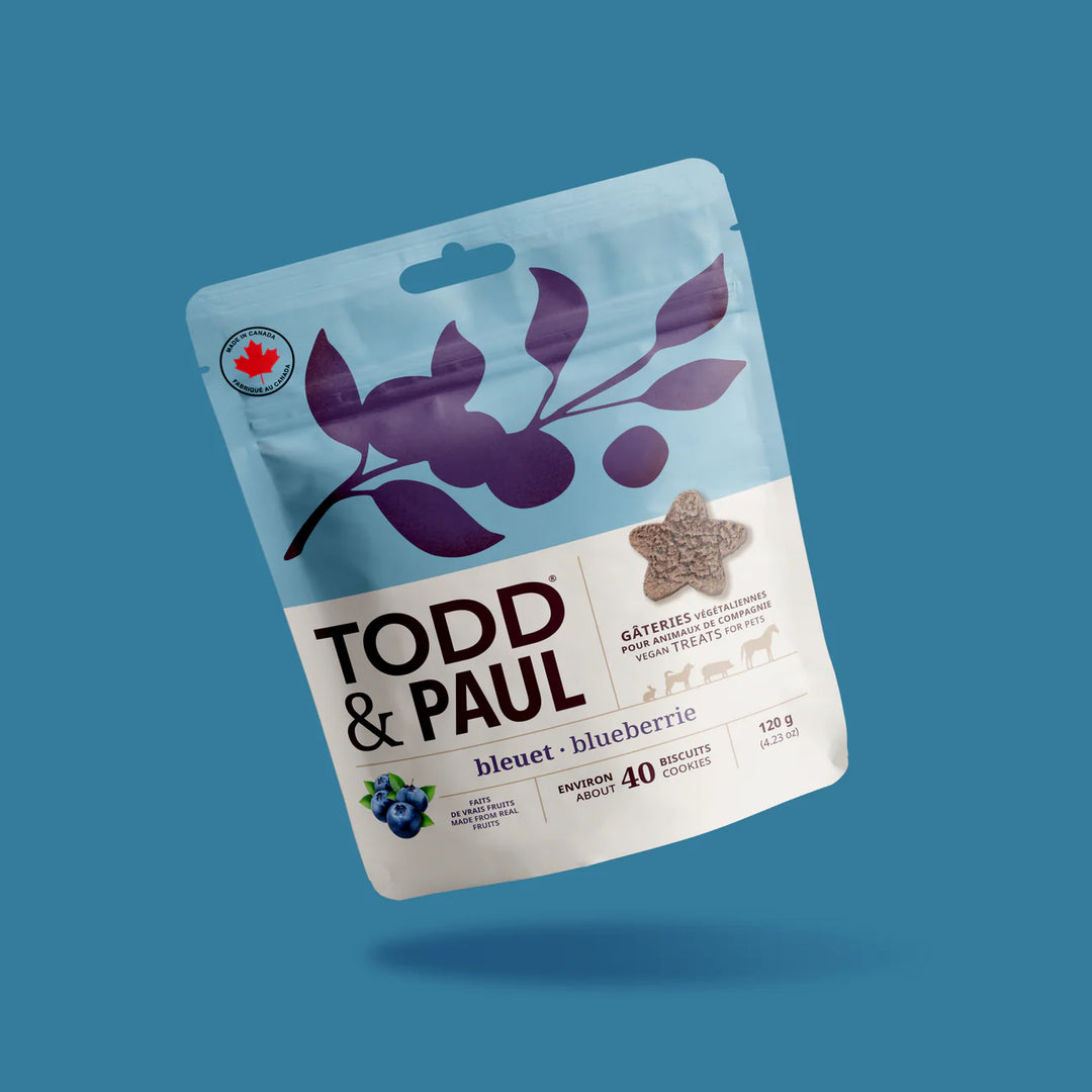 Todd & Paul gâterie végétarienne pour chiens Bleuets 120g