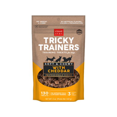 Cloud Star Tricky Trainers gâteries pour chiens Soft & Chewy Cheddar 142g