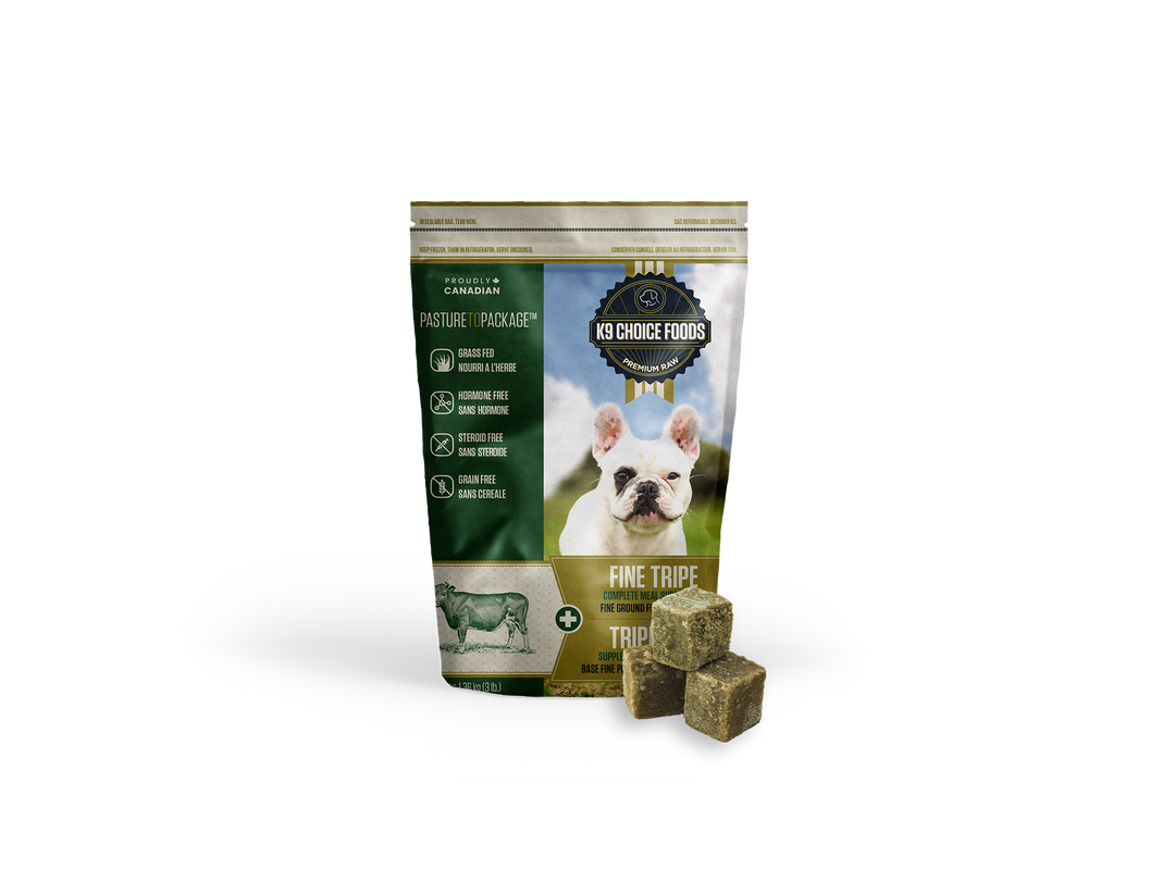 K9 Choice supplément de repas congelé Tripe de boeuf finement broyée 1.36 kg