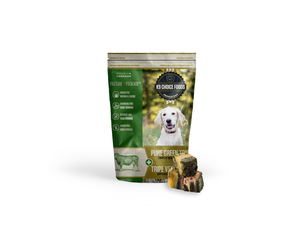 K9 Choice supplément de repas congelé Tripe verte de boeuf 1.36 kg