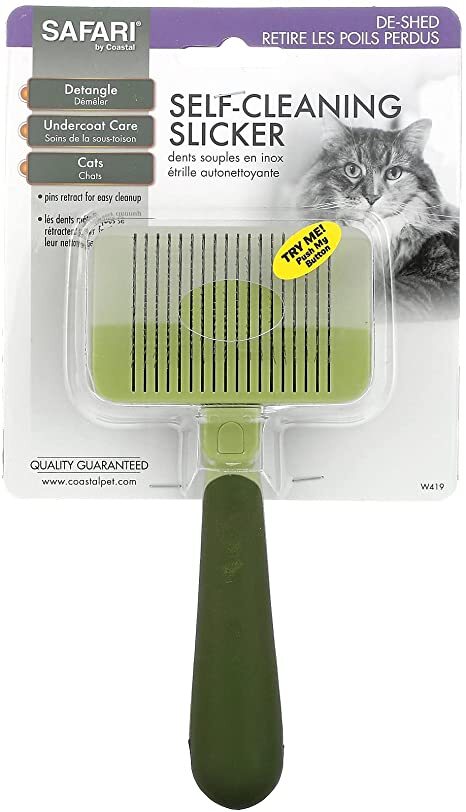Coastal Safari brosse Self-Cleaning Slicker pour chats