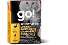 Go! Solutions Sensitivities nourriture humide pour chats Canard sans grains 182g